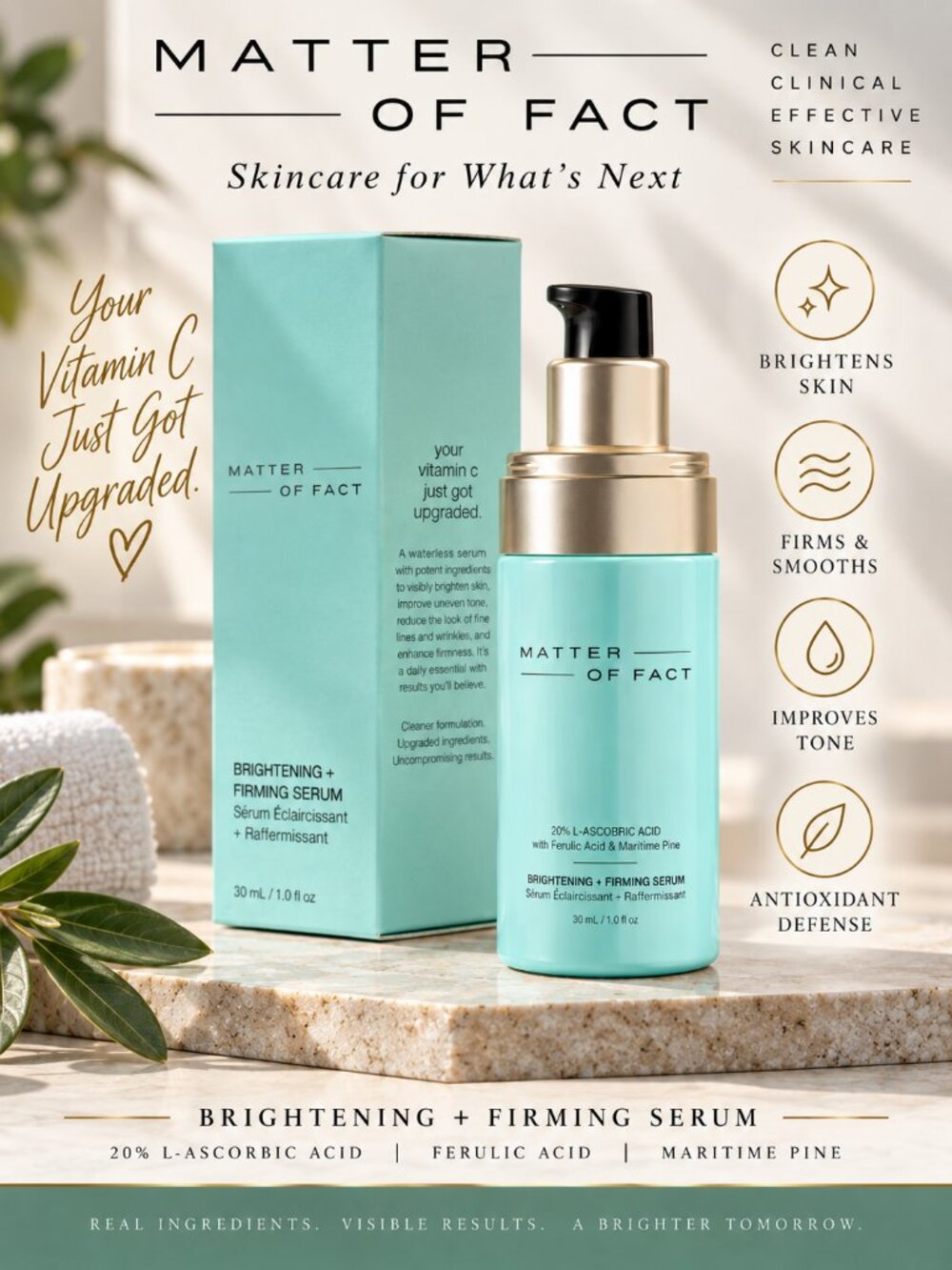 Matter of Fact Brightening + Firming Serum 20% Vitamin C 1 oz Full Size
